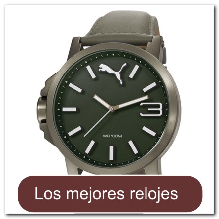 Reloj fashion de piel color verde 