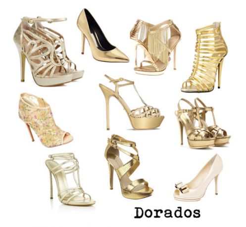 calzado dorado