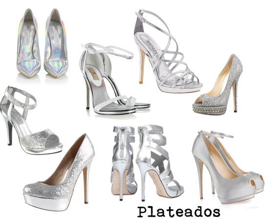 calzado plata